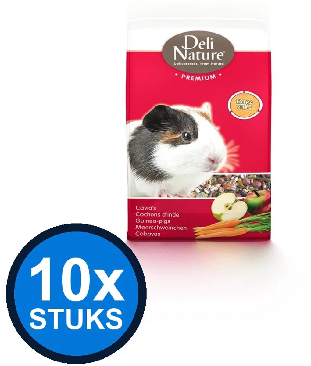 10x Deli Nature - Premium cavia's 800gr - Knaagdierenvoer - 800 g de Deli Nature – photo produit