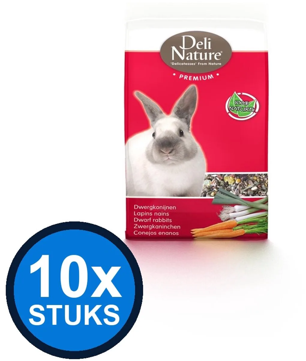 10x Deli Nature - Premium konijnen 800gr - Knaagdierenvoer - 800 g von Deli Nature – Produktfoto
