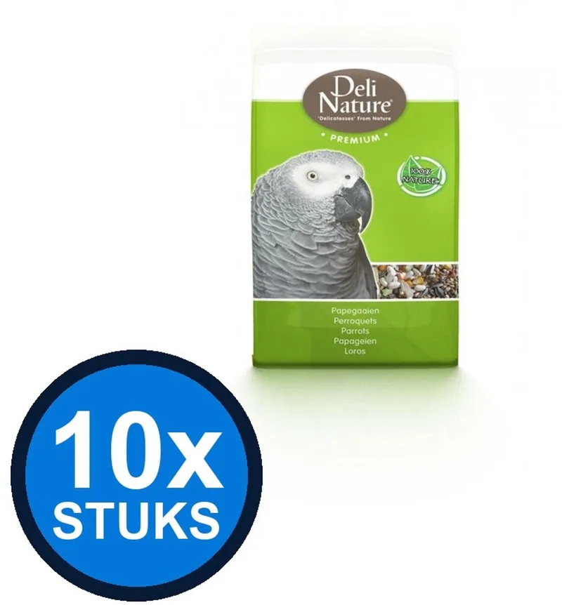 10x Deli Nature - Premium papegaaien 800gr - Vogelvoer - 800 g von Deli Nature – Produktfoto