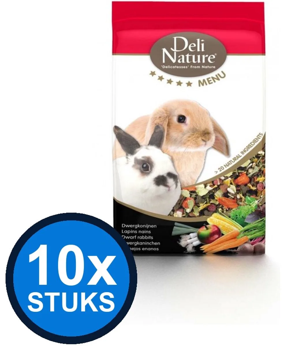 10x Deli Nature - Rodelicious adult konijnen 750gr von Deli Nature – Produktfoto