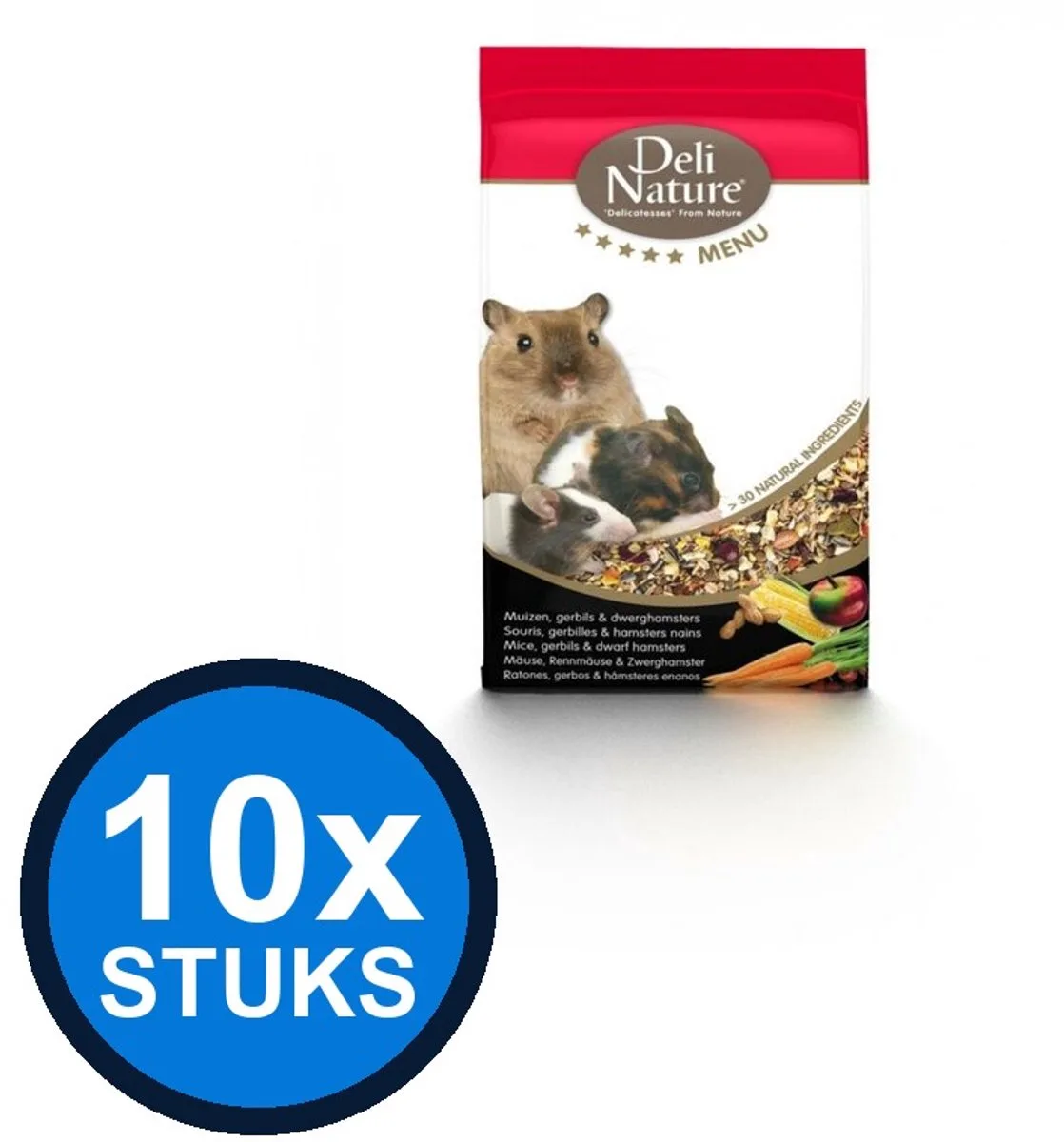 10x Deli Nature - Rodelicious dwerghamsters/muizen/gerbils 750gr von Deli Nature – Produktfoto