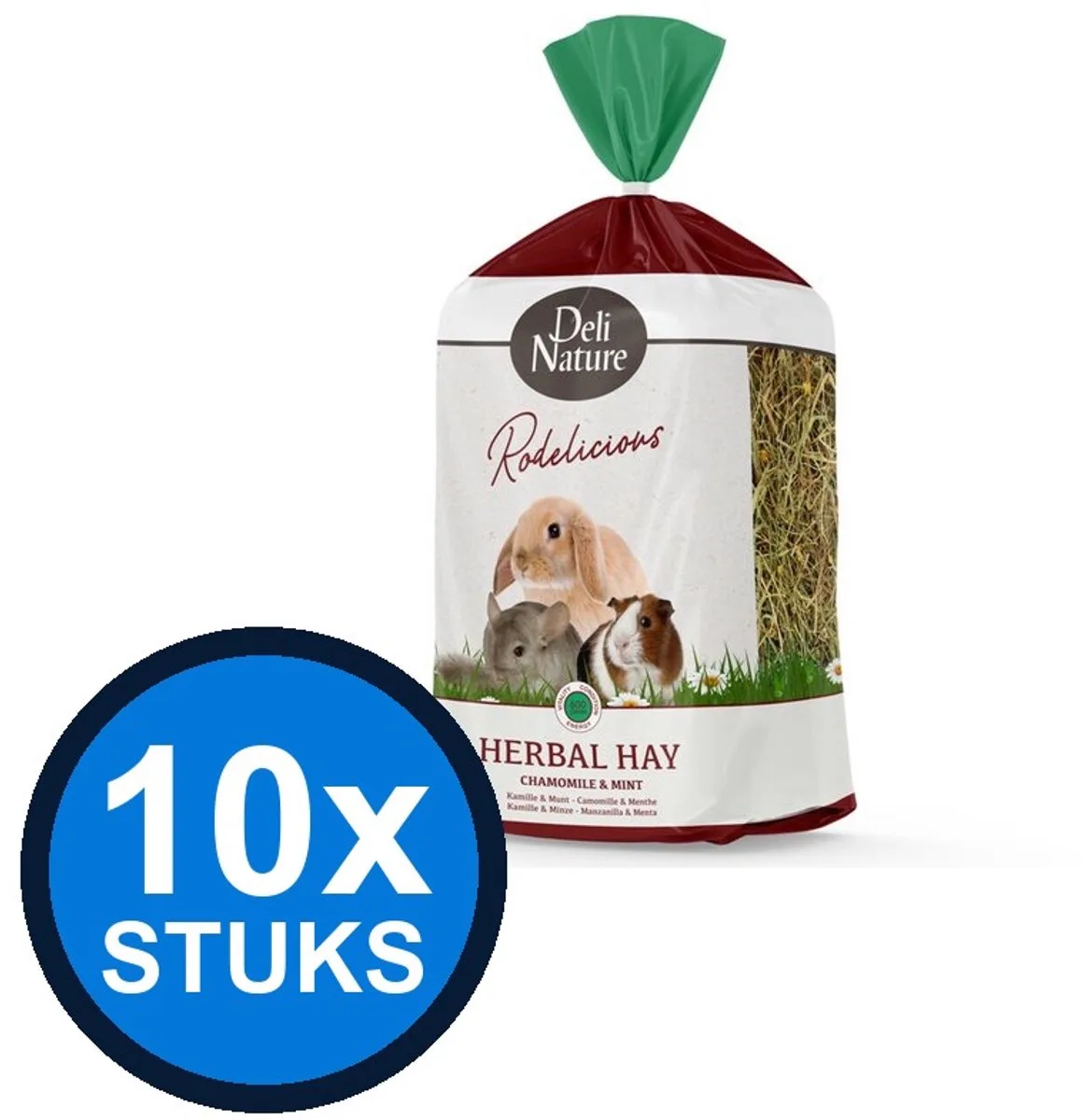 10x Deli Nature - Rodelicious kruidenhooi kamille&munt 600gr - Knaagdierenvoer - 600 g von Deli Nature – Produktfoto