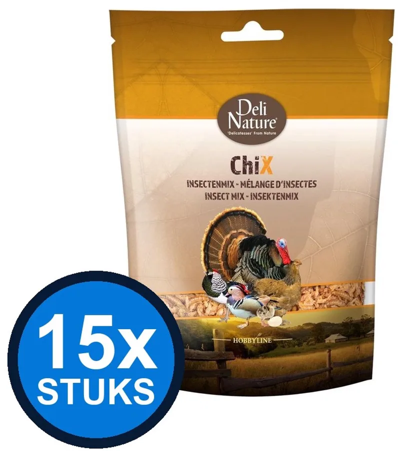 15x Deli Nature - ChiX insectenmix 180gr - Kippenvoer - 180 g by Deli Nature – product photo