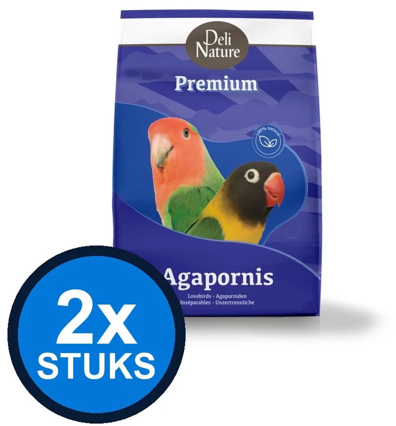 2x Deli Nature - Premium agapornide 4kg - Vogelvoer - 4 kg de Deli Nature – photo produit