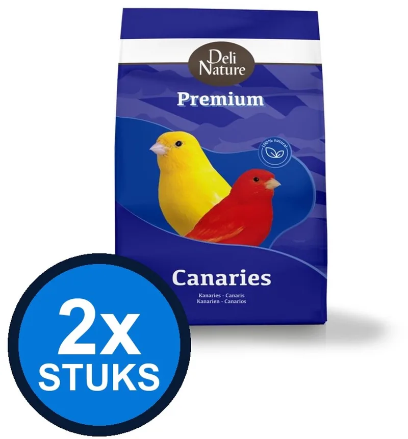 2x Deli Nature - Premium kanaries 4kg - Vogelvoer - 4 kg fra Deli Nature – produktbillede