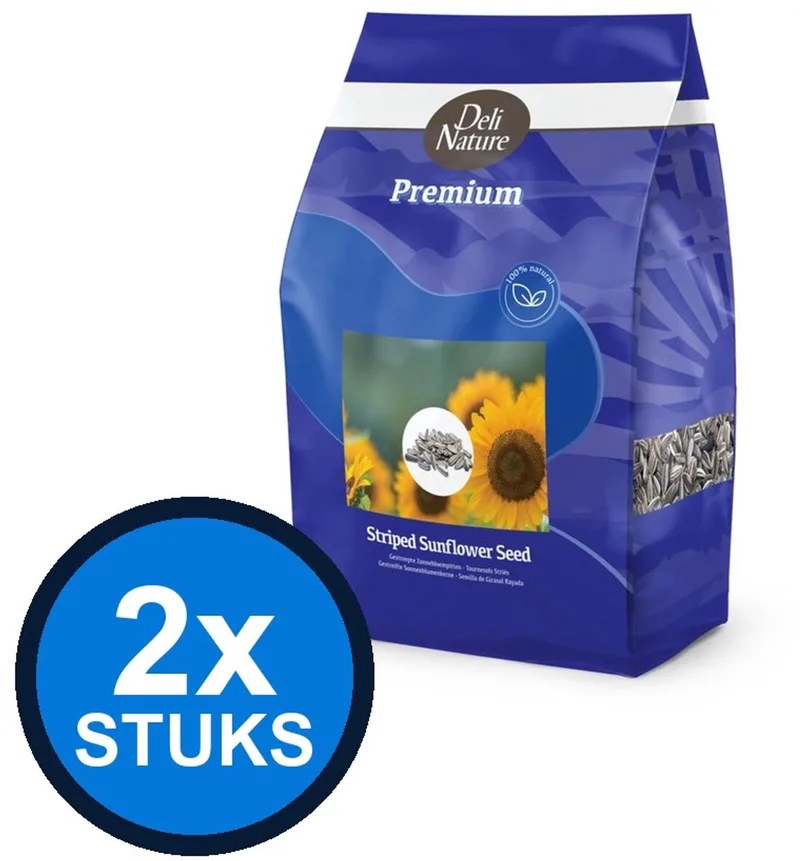 2x Deli Nature - Premium zonnepitten gestreept 2,5kg - Vogelvoer - 2.5 kg by Deli Nature – product photo