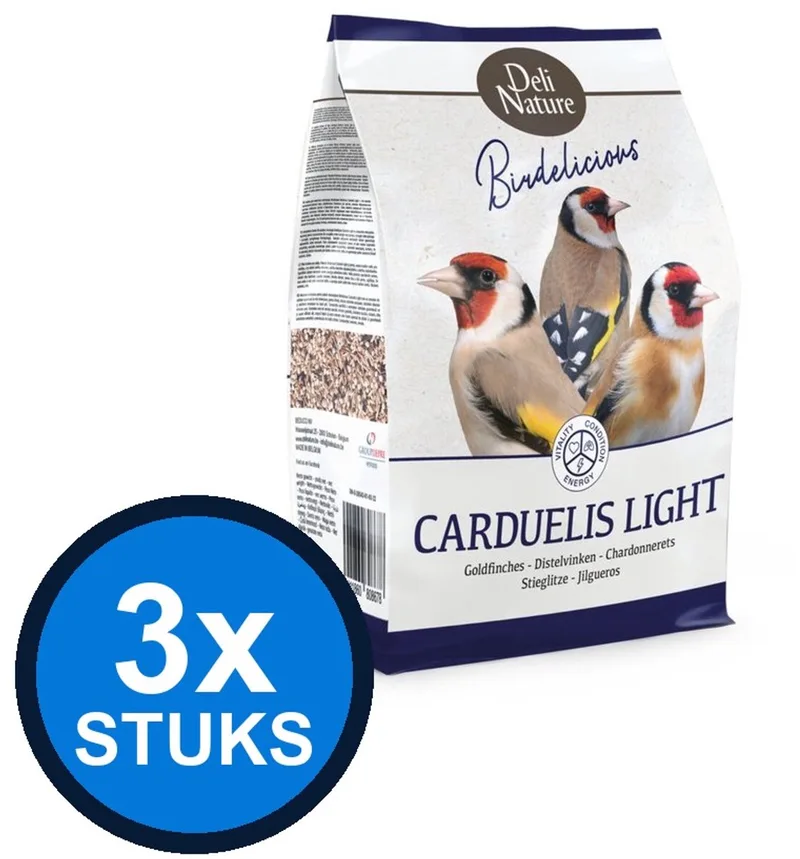 3x Deli Nature - Birdelicious carduelis distelvinken light 2kg - Vogelvoer - 2 kg de Deli Nature – photo produit