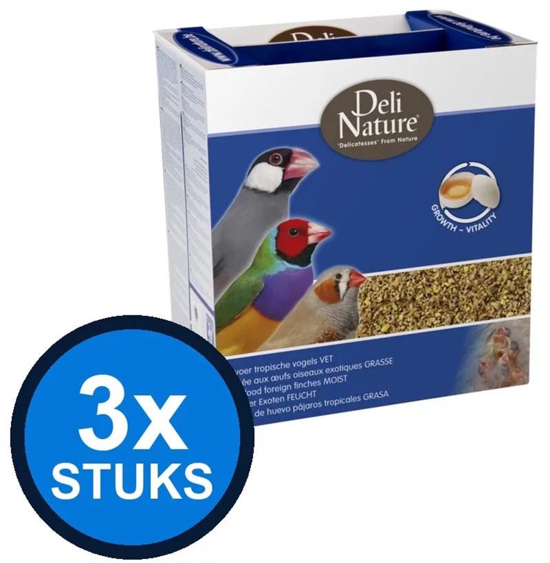 3x Deli Nature Premium Eivoer Tropische Vogels - Vogelvoer de Deli Nature – photo produit