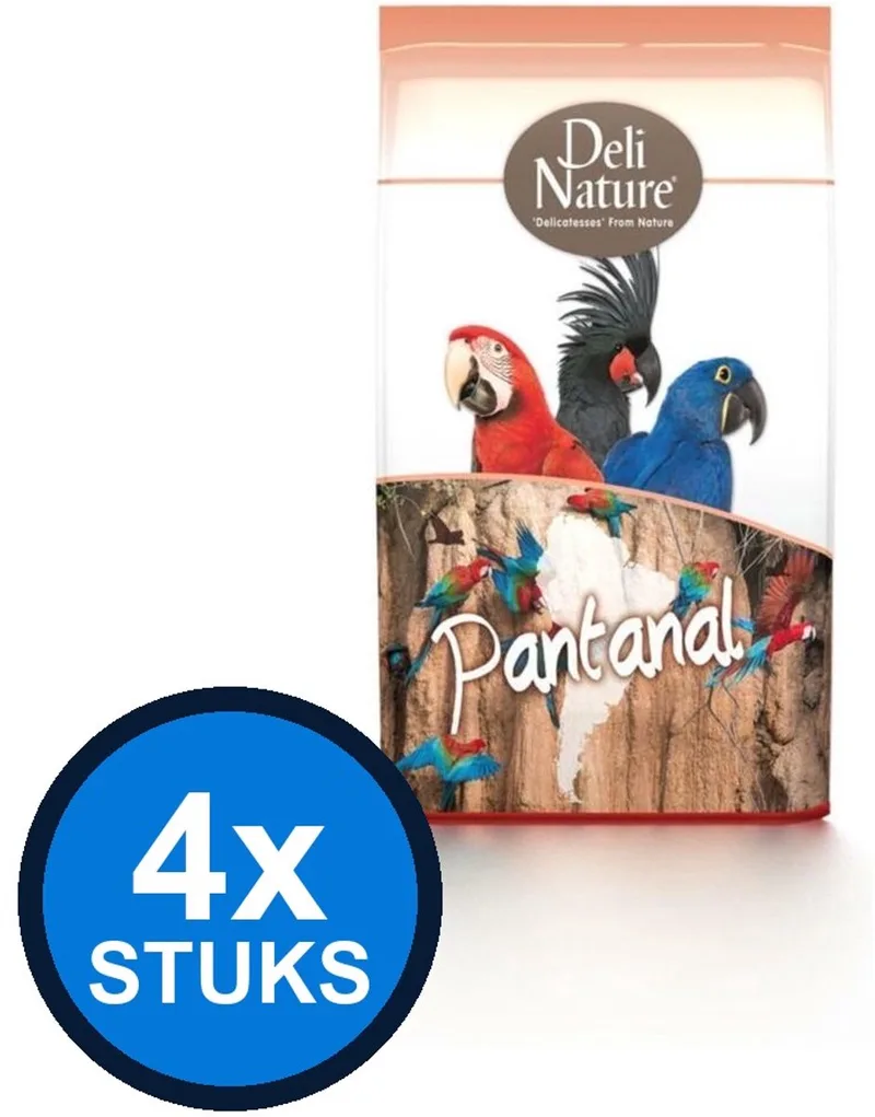 4x Deli Nature - Birdelicious papegaaien pantanal 2kg - Vogelvoer - 2 kg fra Deli Nature – produktbillede