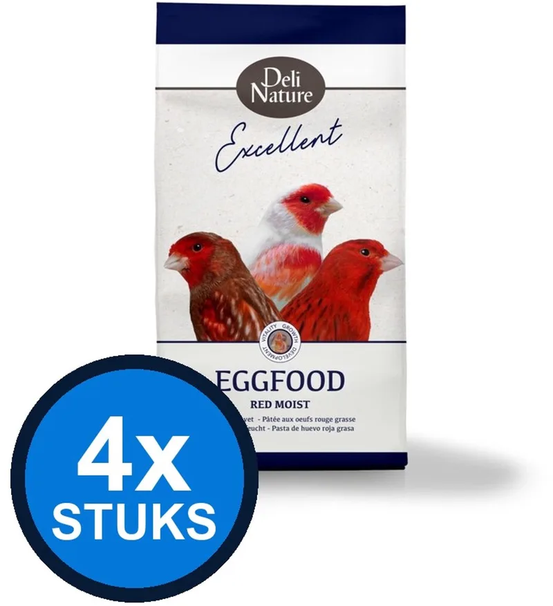 4x Deli Nature - eivoer vet rood 1kg - Vogelvoer - 1 kg fra Deli Nature – produktbillede