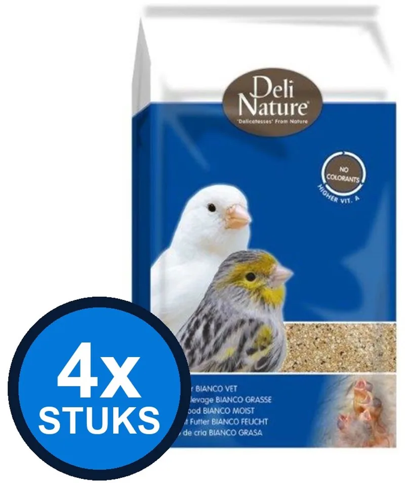 4x Deli Nature - opfokvoer vet bianco 1kg - Vogelvoer - 1 kg de Deli Nature – photo produit
