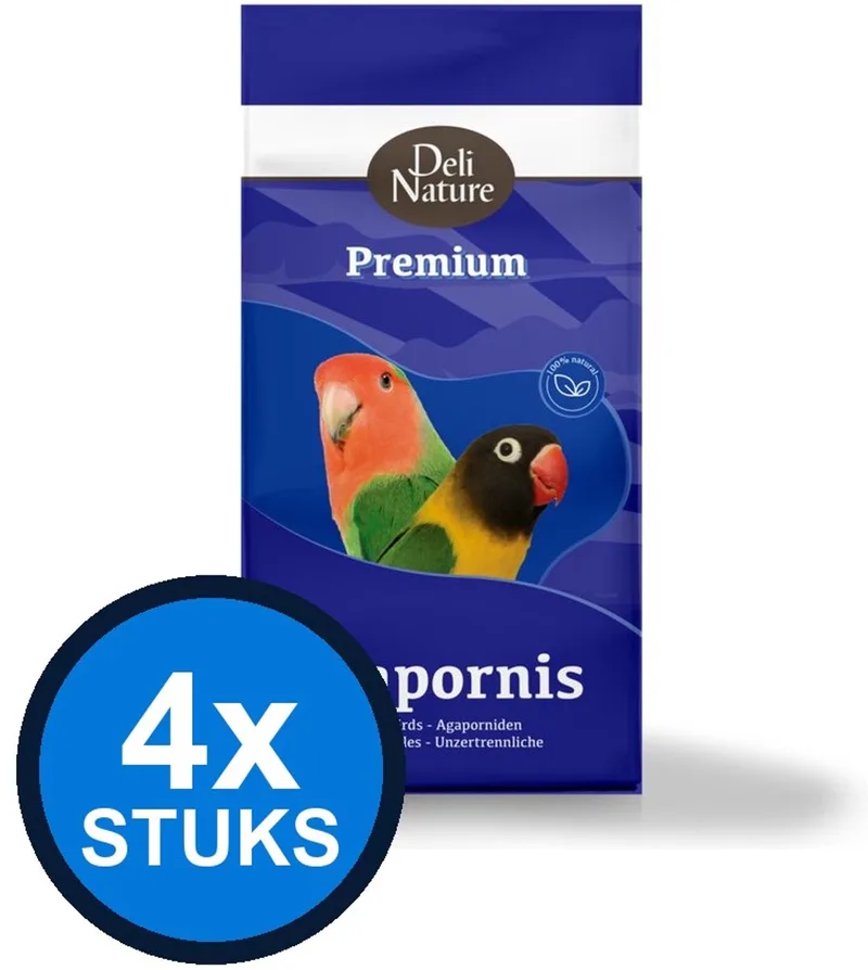 4x Deli Nature - Premium agapornide 1kg - Vogelvoer - 1 kg de Deli Nature – photo produit