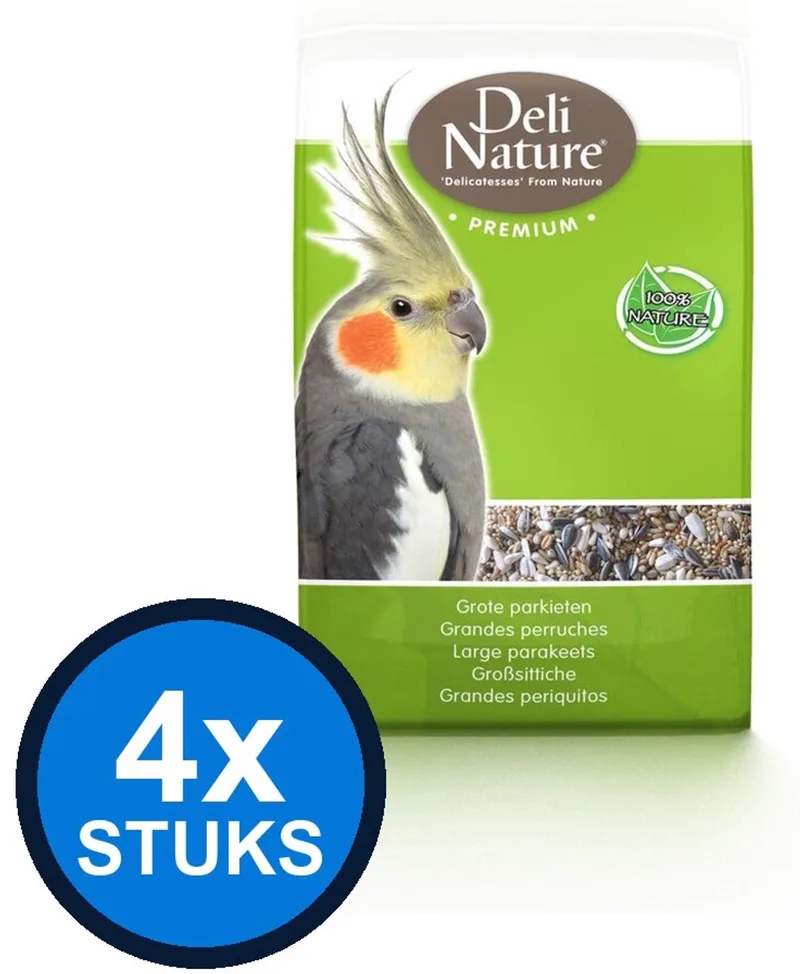 4x Deli Nature Premium Grote Parkiet - Vogelvoer de Deli Nature – photo produit