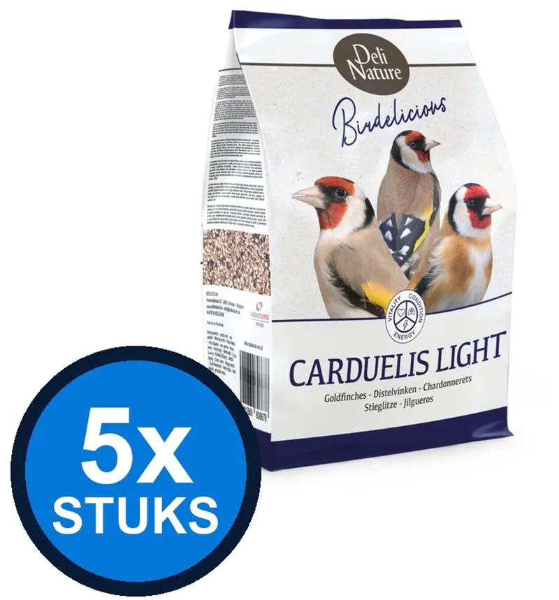 5x Deli Nature - Birdelicious carduelis distelvinken light 2kg - Vogelvoer - 2 kg de Deli Nature – photo produit