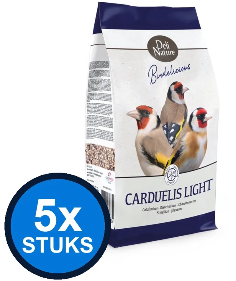 5x Deli Nature - Birdelicious carduelis distelvinken light 750gr - Vogelvoer - 750 g de Deli Nature – photo produit