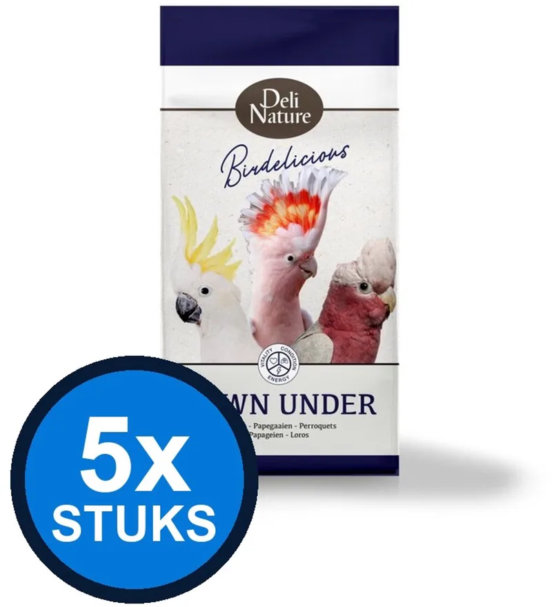 5x Deli Nature - Birdelicious papegaaien down under 750gr - Vogelvoer - 750 g de Deli Nature – photo produit
