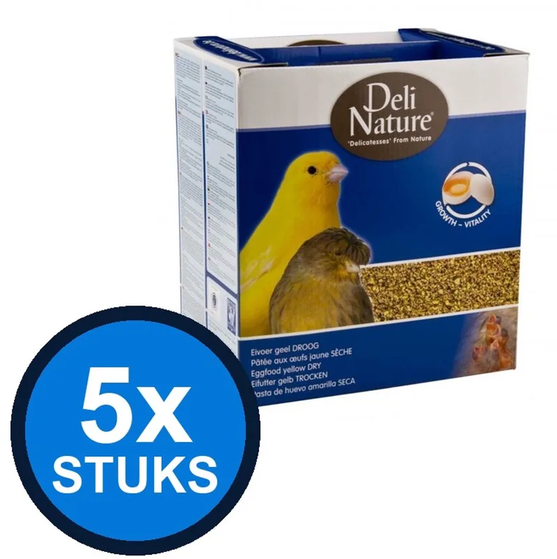 5x Deli Nature - eivoer droog geel 1kg - Vogelvoer - 1 kg by Deli Nature – product photo