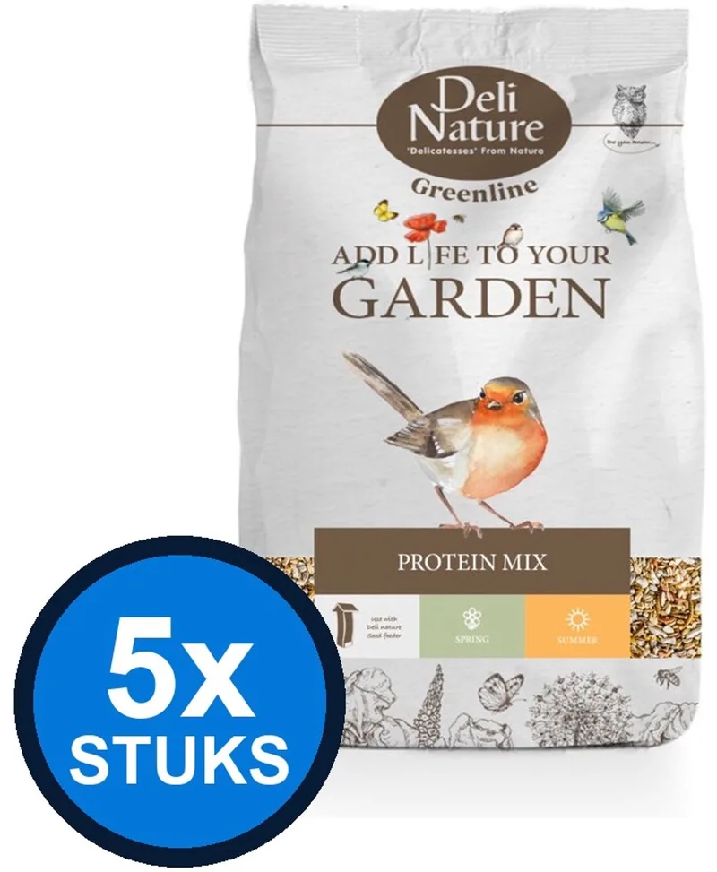 5x Deli Nature - Greenline protein mix 850gr - Vogelvoer - 850 g von Deli Nature – Produktfoto