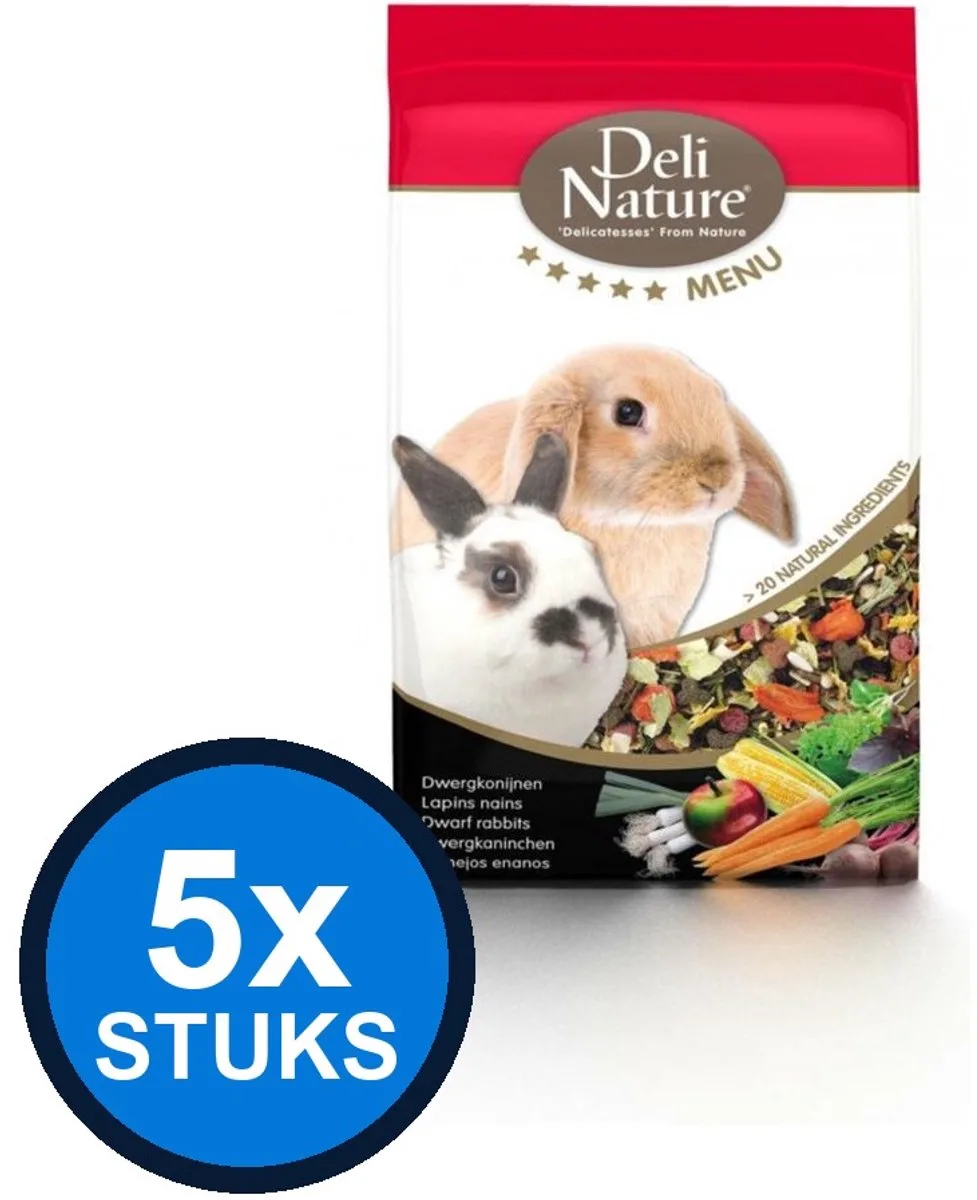 5x Deli Nature - Rodelicious adult konijnen 750gr van Deli Nature – productfoto