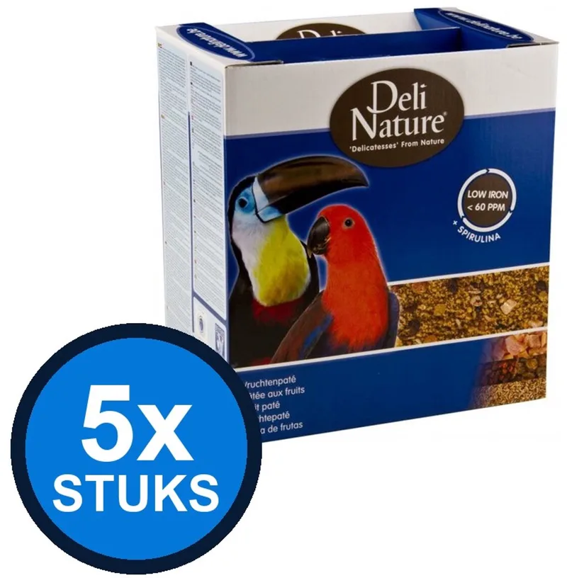5x Deli Nature - vruchtenpaté 1kg - Vogelvoer - 1 kg de Deli Nature – photo produit