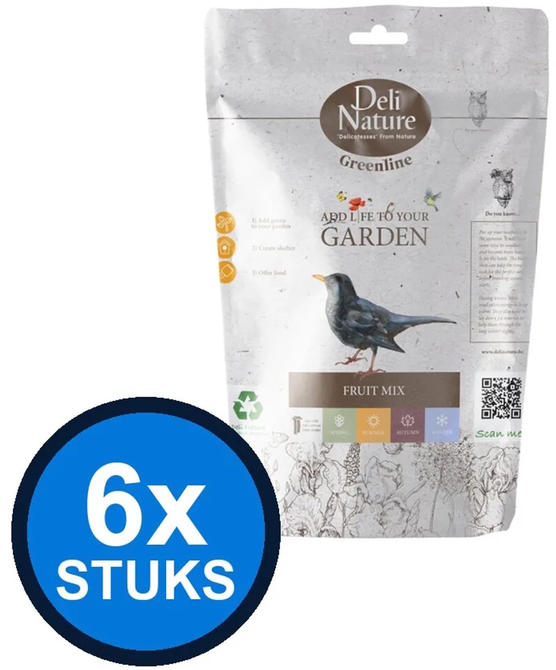 6x Deli Nature - Greenline fruit mix 700gr - Vogelvoer - 700 g by Deli Nature – product photo