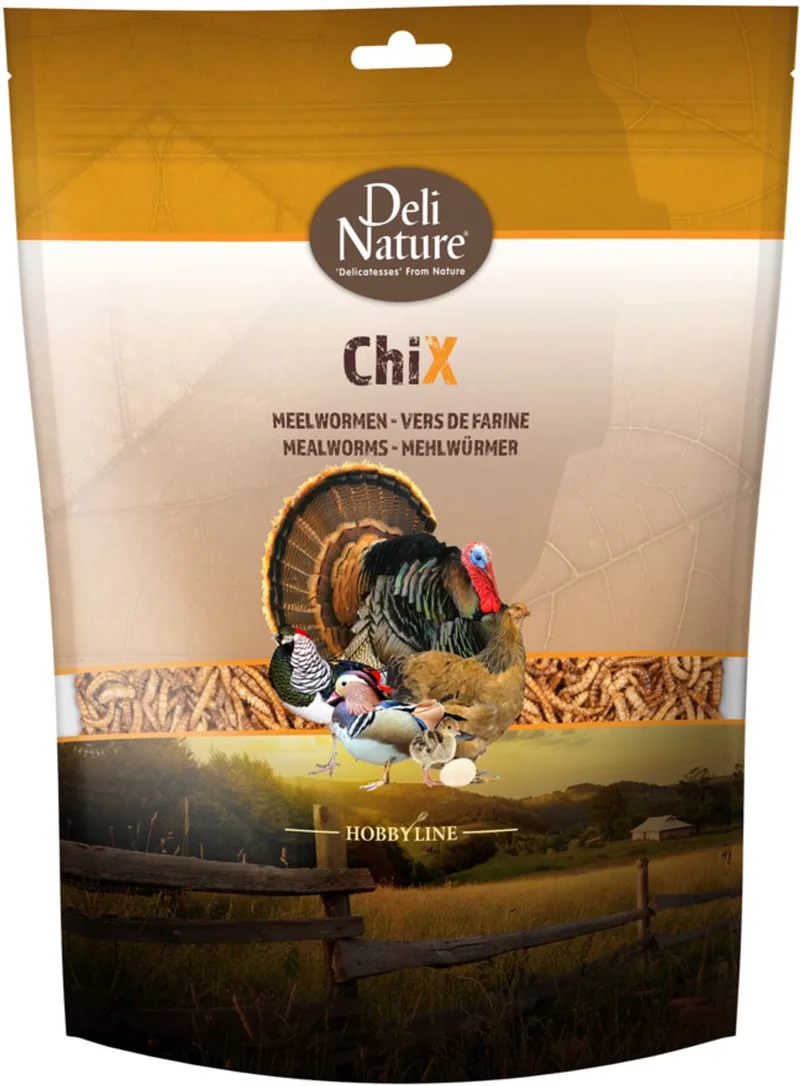 8x Deli Nature Chix Meelwormen 500 gr von Deli Nature – Produktfoto