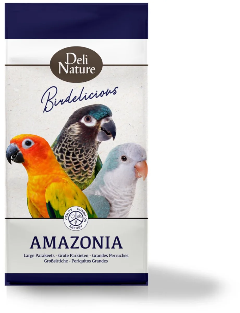 Birdelicious Grote Parkieten Amazonia - 4 x 2,5 kg - Voordeelverpakking de Deli Nature – photo produit