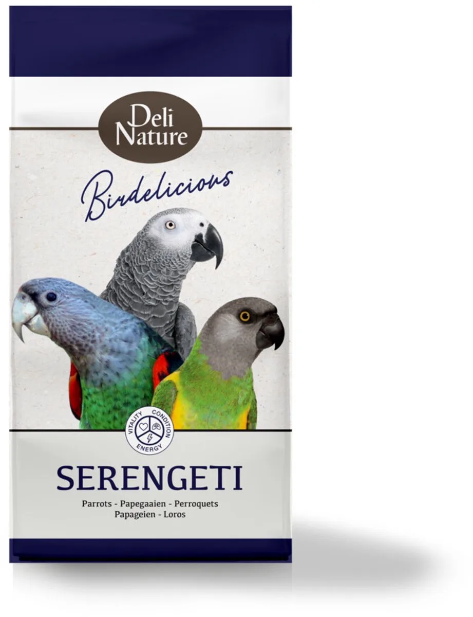 Birdelicious Papegaaien Serengeti - 5 x 750 gr - Voordeelverpakking de Deli Nature – photo produit