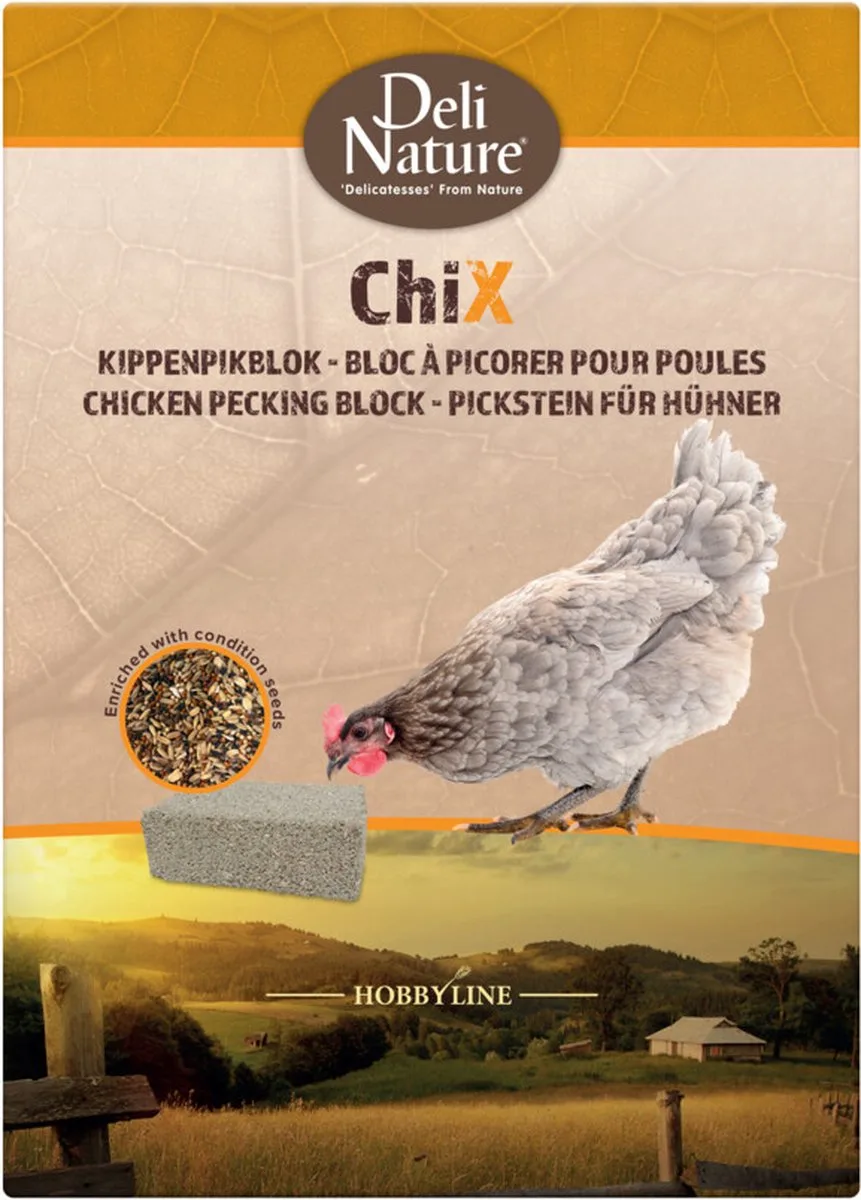 Chix Kippenpikblok - 16 x 1 kg - Voordeelverpakking från Deli Nature – produktbild