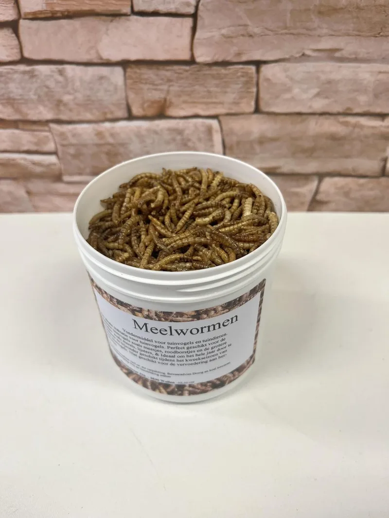 Meelwormen gevriesdroogd potje 100 gram - wormen - kippen - buitenvogels by Deli Nature – product photo