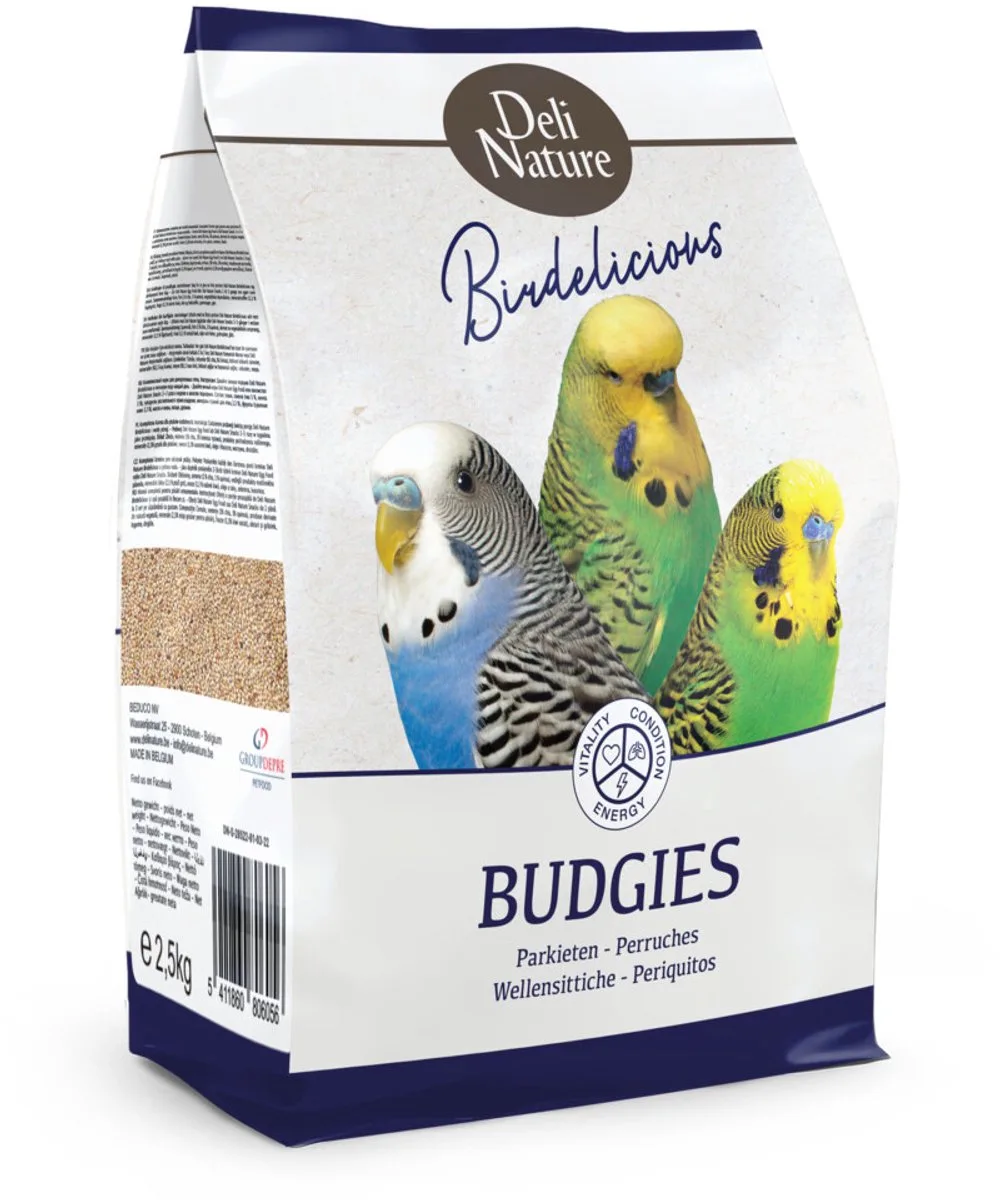 Parkieten Birdelicious - 4 x 2,5 kg - Voordeelverpakking von Deli Nature – Produktfoto