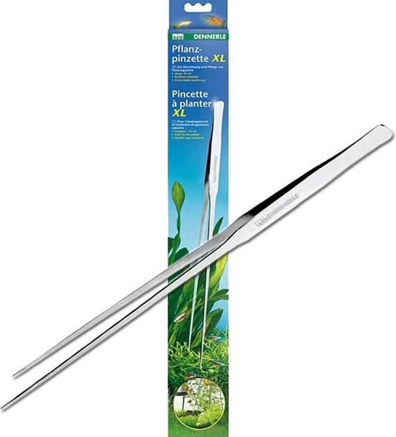 Aquarium Planten Pincet XL - 45 CM de Dennerle en Argent – photo produit
