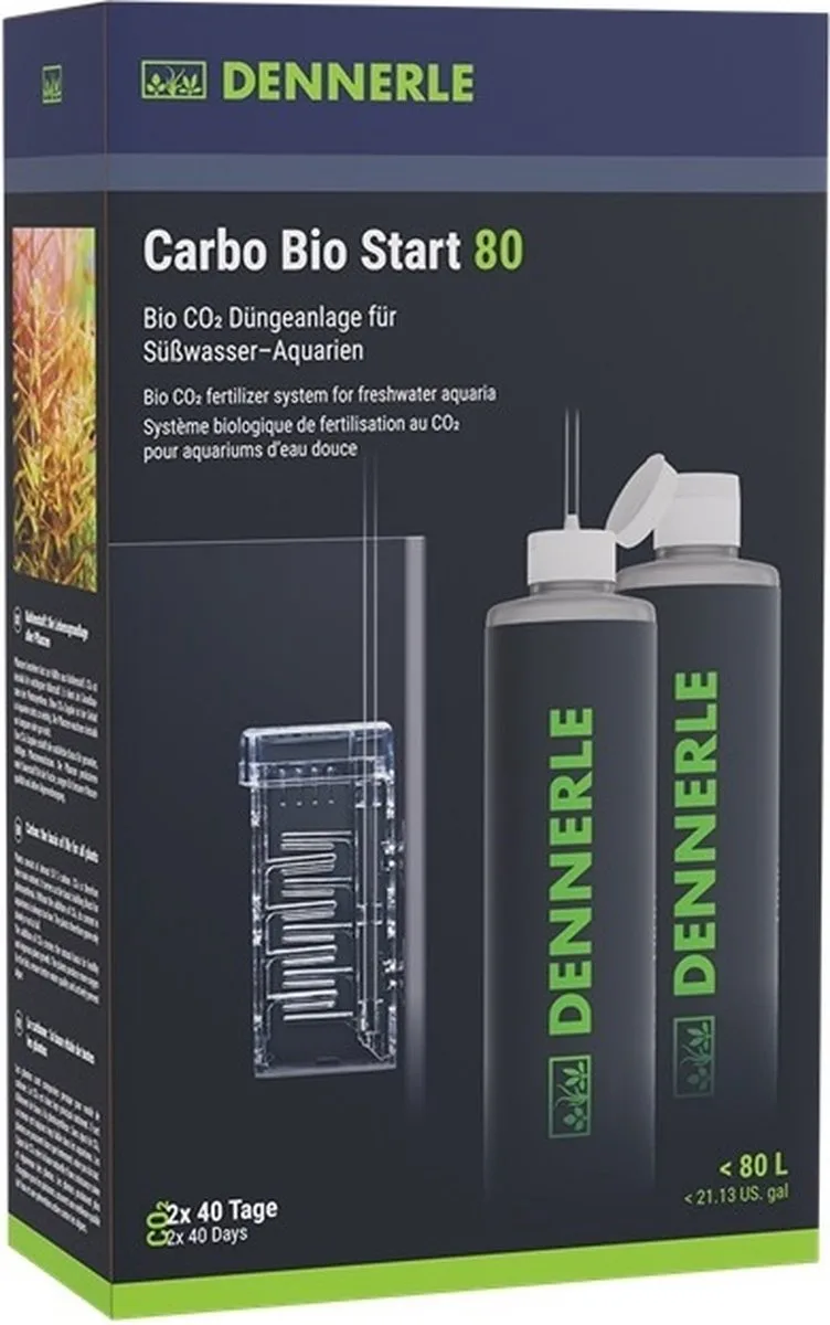 Carbo Bio start 80 | Eenvoudig CO2 toevoegen | Voor Aquaria tot 80 Liter von Dennerle in Grün – Produktfoto