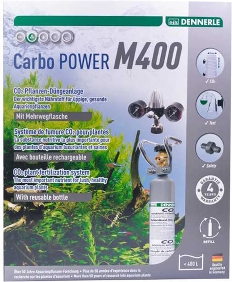 Carbo Power M400 | Aquarium CO2 Systeem | Met herbruikbare Fles | Voor Aquaria tot 400 Liter de Dennerle en Anthracite – photo produit