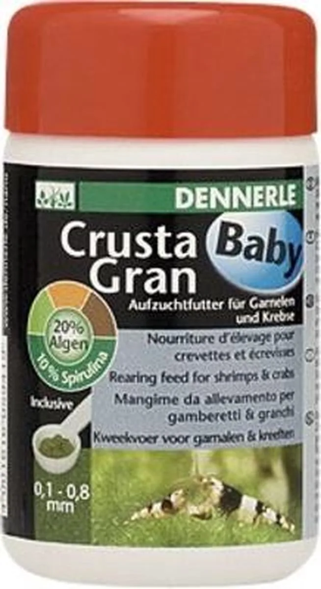 Crusta Gran, baby garnalenvoer 62 g von Dennerle – Produktfoto
