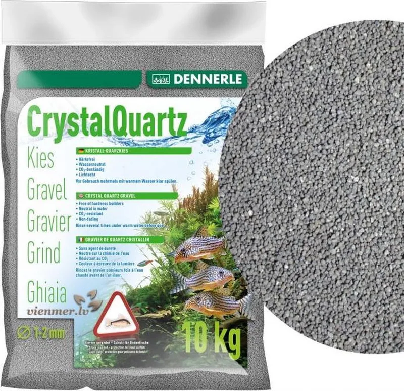 Kristal Kwartsgrind Leigrijs - Aquarium grind - Inhoud: 10 kilo von Dennerle in Grau – Produktfoto 1 von 2