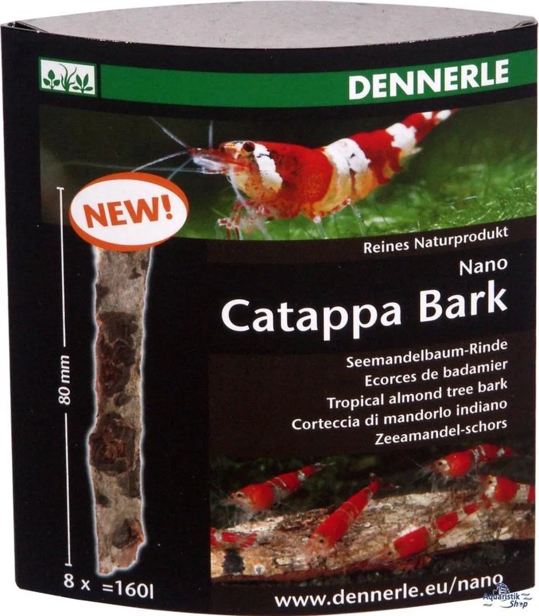 Nano Catappa Barks | 8 stuks zeeamandelboomschors voor natuurlijk aquariumwater by Dennerle in Brown – product photo