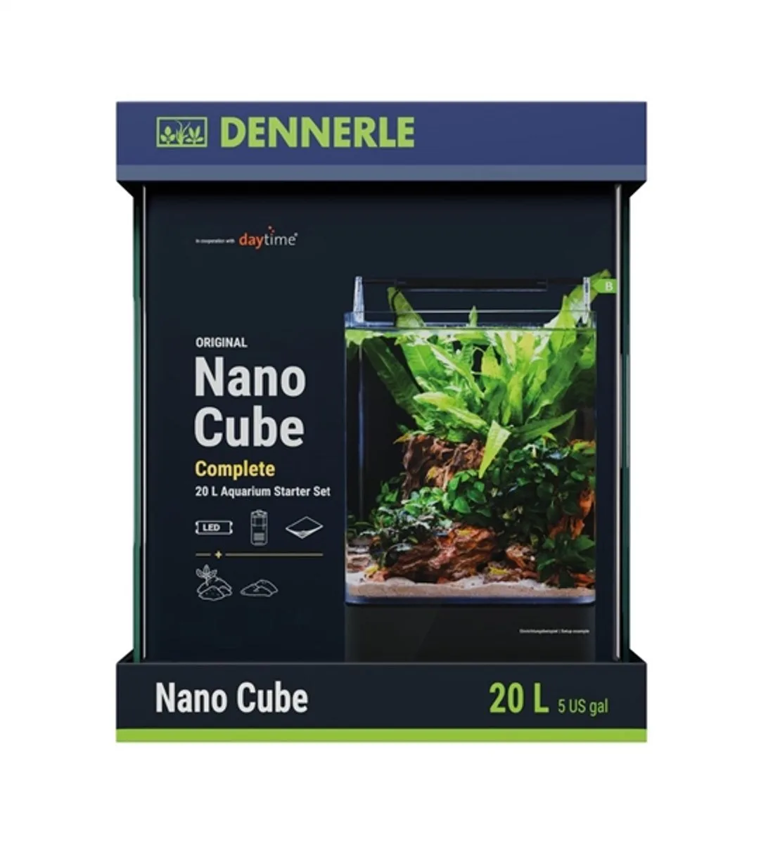 Nano Cube complete 20L de Dennerle en Noir – photo produit