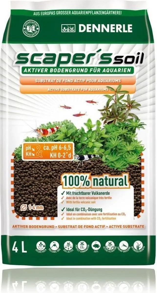 Scaper Soil - pH verlagende Bodem van Dennerle in Zwart – productfoto