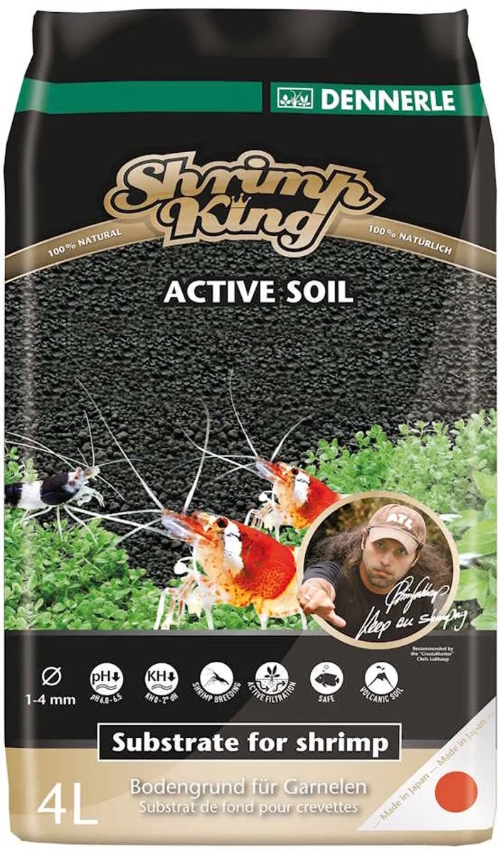 Shrimp King Active Soil - Inhoud: 8 liters de Dennerle en Noir – photo produit