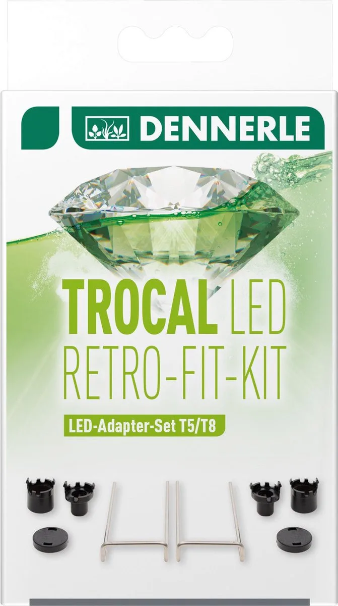 Trocal Adapter Set T5/T8 von Dennerle in Schwarz – Produktfoto