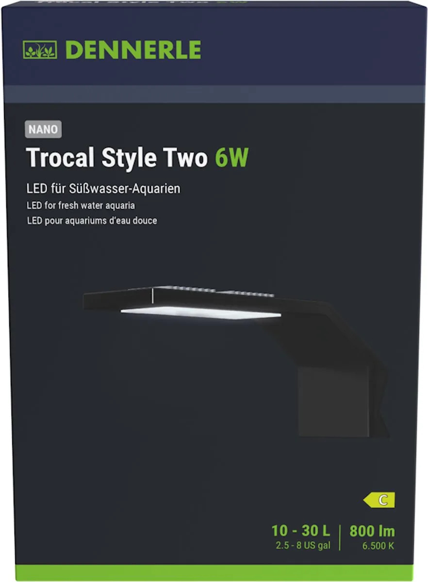 Trocal Style Two LED 6 Watt von Dennerle in Schwarz – Produktfoto