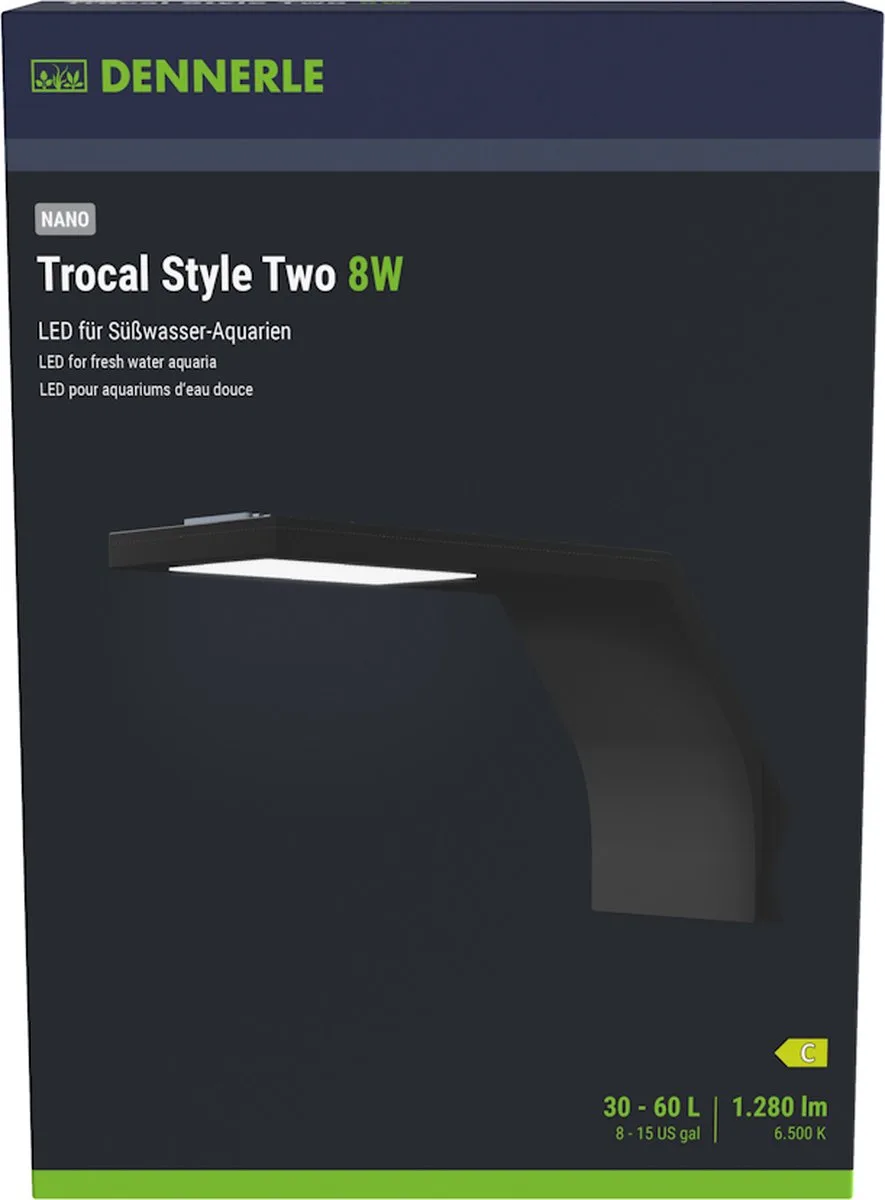 Trocal Style Two LED 8 Watt von Dennerle in Schwarz – Produktfoto