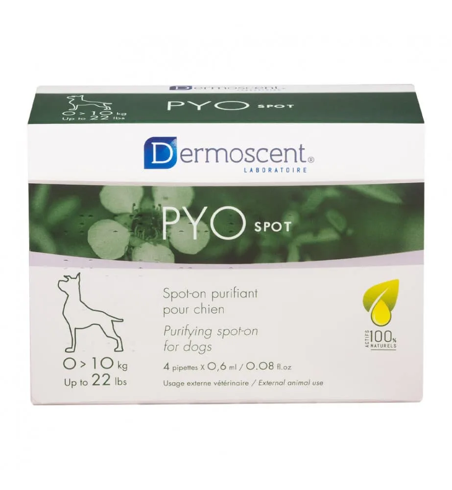 PYOspot hond 0 - 10 kg 4 pipetten by Dermoscent – product photo