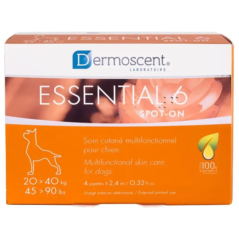 Supplément Pour Chien Essential 6 Spot On 20-40kg 4 Unités by Dermoscent – product photo