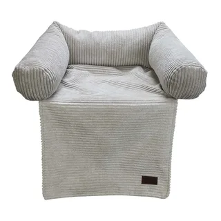 Bankkussen Ribbed - Hondenkussen - Licht Grijs - 50x50x30 cm by Designed by Lotte in Light grey – product photo 2 of 3