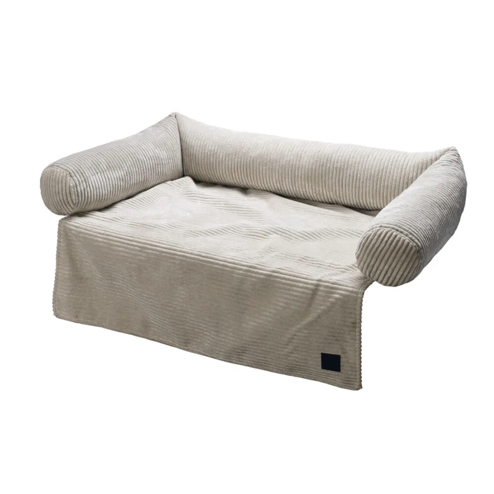 Bankkussen Ribbed Lichtgrijs 90 x 55 x 13,5 cm fra Designed by Lotte – produktbillede