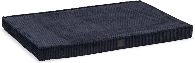 Benchkussen Ribbed - Hondenkussen - Orthopedisch - Ribbed stof - 108x69x8 cm by Designed by Lotte in Anthracite – product photo