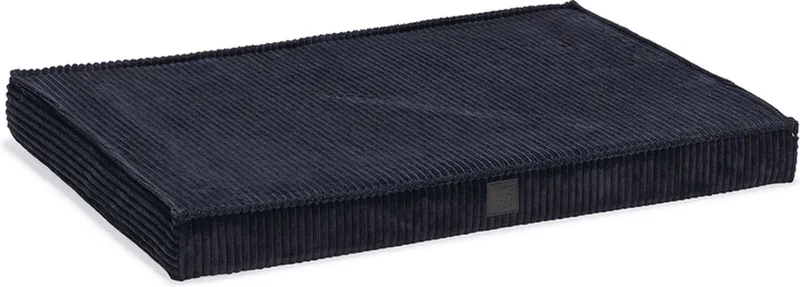 Benchkussen Ribbed - Hondenkussen - Orthopedisch - Ribbed stof - 88x58x8 cm by Designed by Lotte in Anthracite – product photo