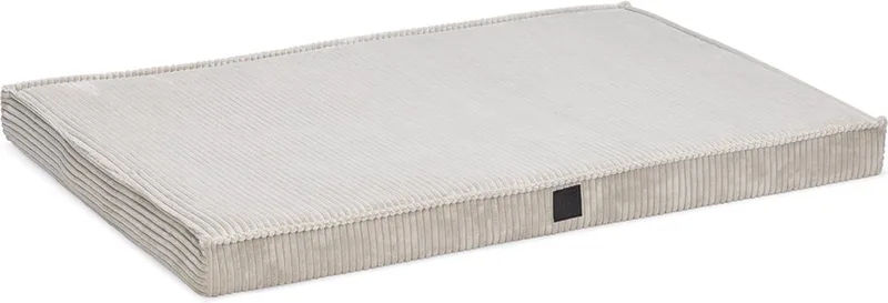 Benchkussen Ribbed - Hondenkussen - Orthopedisch - Ribbed stof - 88x58x8 cm von Designed by Lotte in Hellgrau – Produktfoto